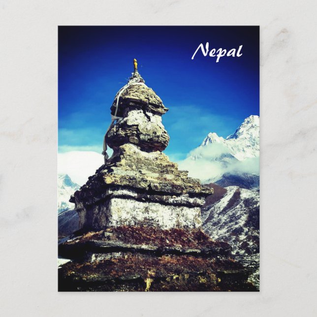 Carte Postale Sagarmatha, Ama Dablam Stupa, Everest trek / Népal (Devant)