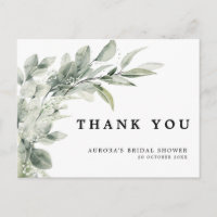 Sage Green Eucalyptus Minimaliste Merci Mariage