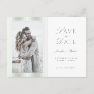 Carte Postale Sage Green Photo Save the Date