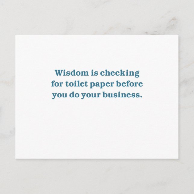 Carte Postale Sagesse (cuvette bleue) (Devant)