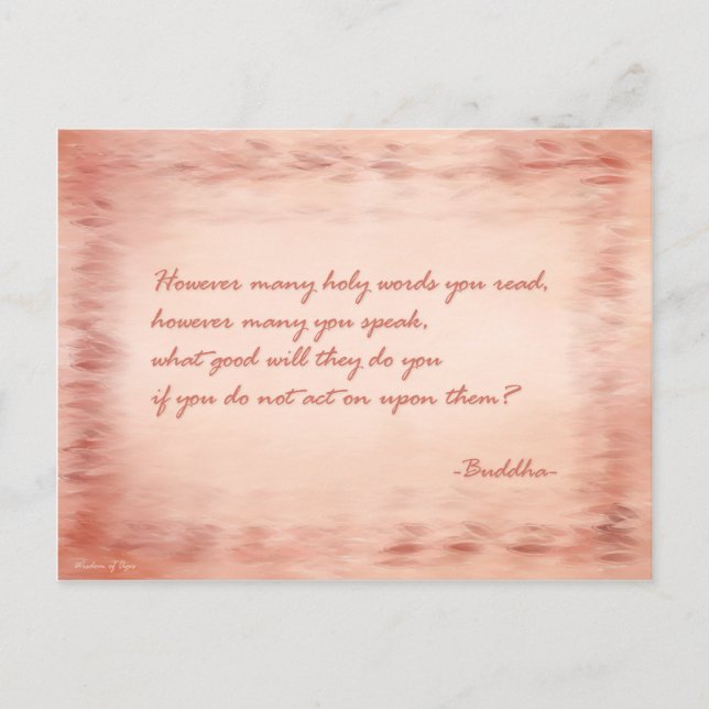 Carte Postale Sagesse de Bouddha (Devant)