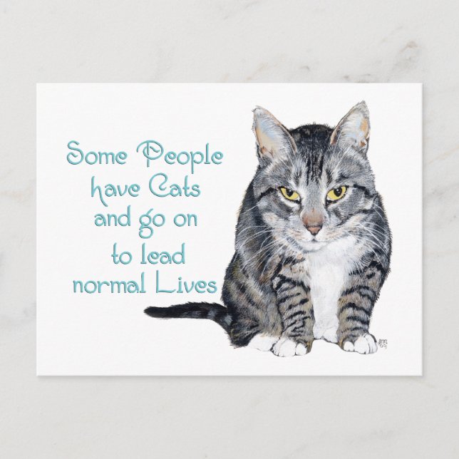 Carte Postale Sagesse de Chat - Certaines personnes ont des Chat (Devant)
