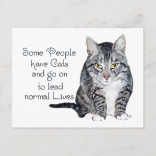 Carte Postale Sagesse de chat - Certaines personnes ont des chat