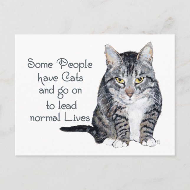 Carte Postale Sagesse de chat - Certaines personnes ont des chat (Devant)
