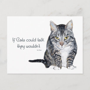 Carte Postale Sagesse de chat - si les chats pouvaient parler, i