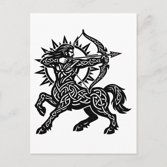 Carte Postale Sagittaire — L'Archer par BurnsInHell (Devant)