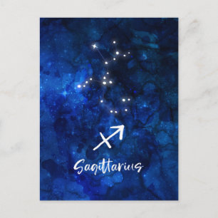 Carte Postale Sagittaire Zodiac Constellation Galaxie Céleste