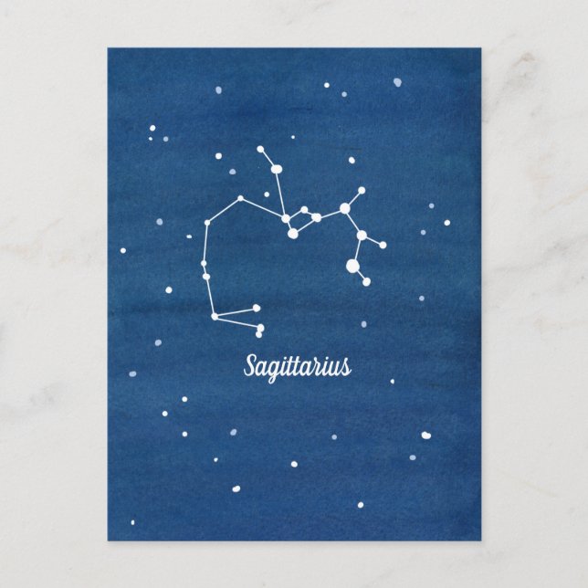 Carte Postale Sagittarius Constellation Nuit Sky Indigo (Devant)