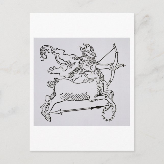 Carte Postale Sagittarius (le Centaur) une illustration de (Devant)