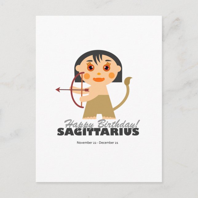 Carte Postale Sagittarius Zodiac pour enfants (Devant)