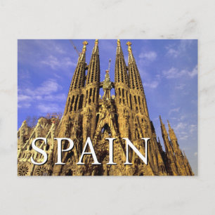 Carte Postale Sagrada Familia Barcelone, Espagne