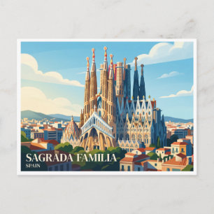 Carte Postale Sagrada Familia Barcelone Espagne