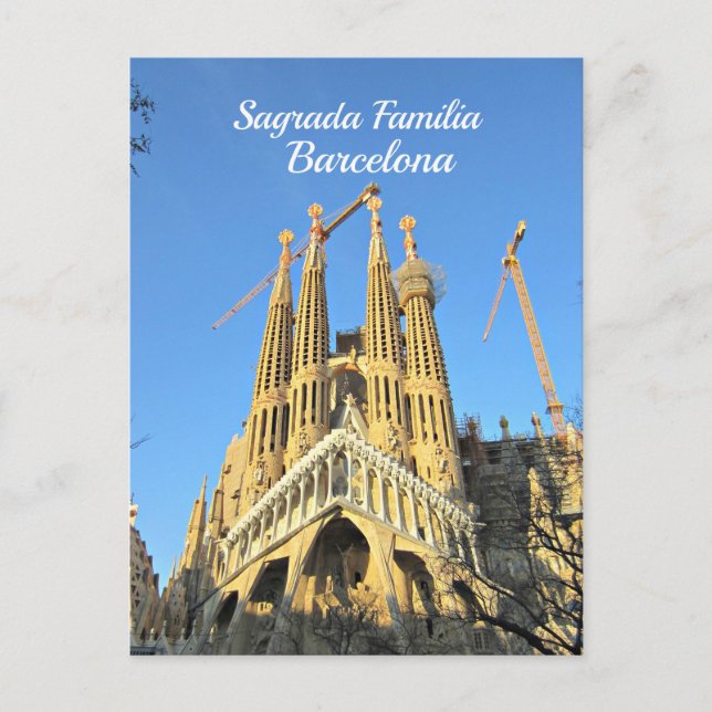 Carte Postale Sagrada Familia, Barcelone, Espagne (Devant)