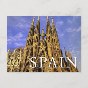 Carte Postale Sagrada Familia Barcelone, Espagne Anniversair