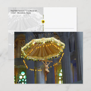 Carte Postale Sagrada Familia Crucifix, Barcelone, Espagne -