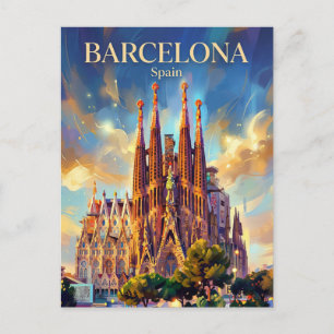 Carte Postale Sagrada Família Espagne