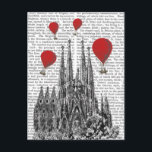Carte Postale Sagrada Familia et Ballons Red Hot Air<br><div class="desc">Transports et voyages</div>