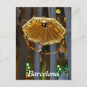 Carte Postale Sagrada Familia. Intérieur