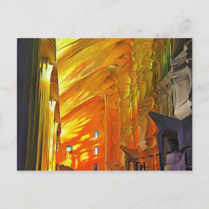 Carte Postale Sagrada Familia. Intérieur. Vue 2.
