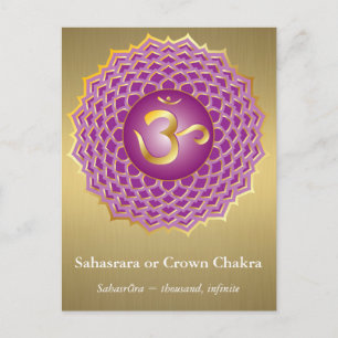Carte postale Sahasrara ou Crown Chakra
