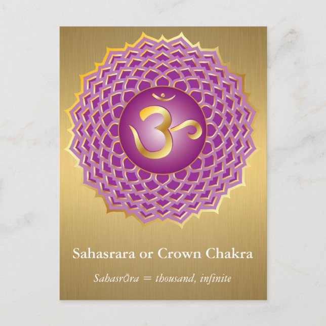 Carte postale Sahasrara ou Crown Chakra (Devant)
