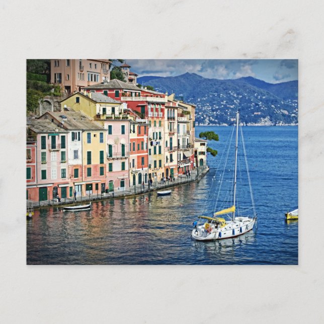 Carte Postale Sailing Portofino and the Italian Riviera Postcard (Devant)