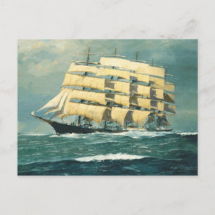 Carte Postale Sailing ship Preussen at sea