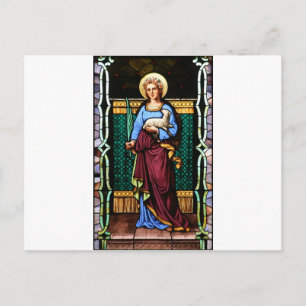 Carte Postale Saint-Agnes (Agnes de Rome) - Art du verre