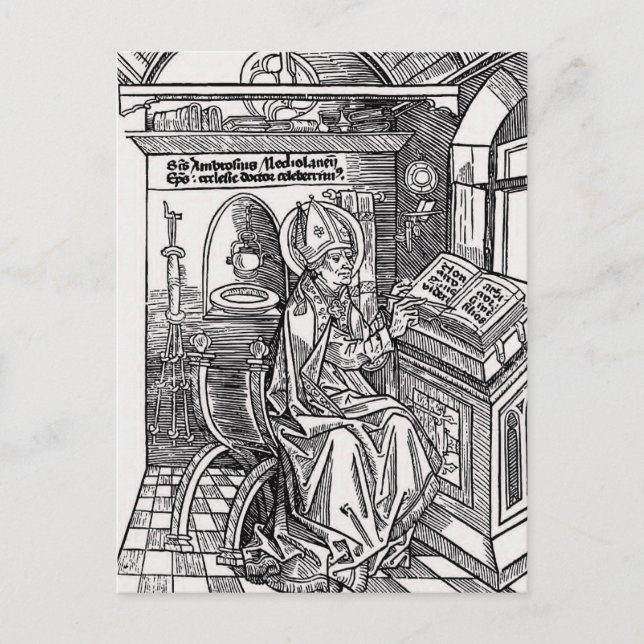 Carte Postale Saint Ambrose de Milan (Devant)