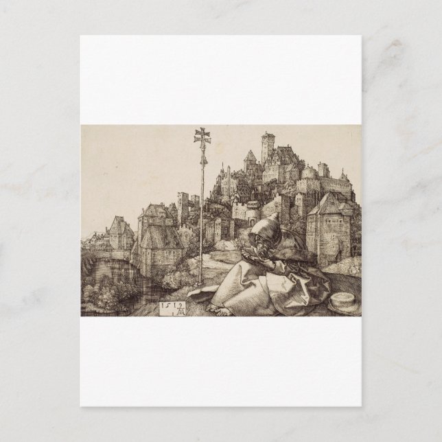 Carte Postale Saint Anthony Lecture par Albrecht Durer (Devant)