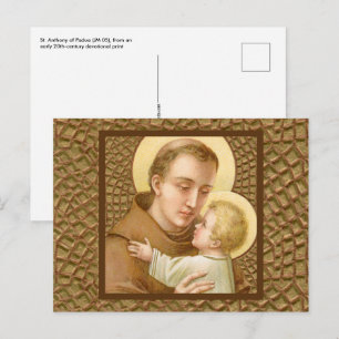 Carte Postale Saint Antoine de Padoue et l'Enfant Jésus (JM 05)