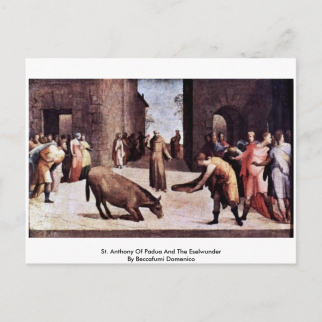 Carte Postale Saint Antoine De Padoue Et L'Eselwunder (Devant)