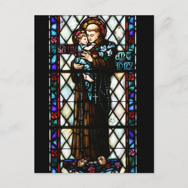 Carte Postale Saint Antoine de Padoue qui a un enfant (Devant)