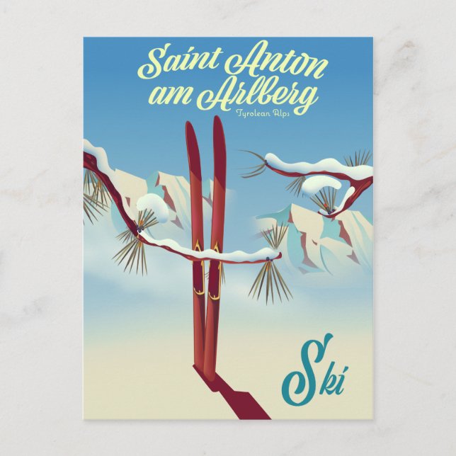 Carte Postale Saint Anton am Arlberg, Alpes Tyroliennes, Autrich (Devant)