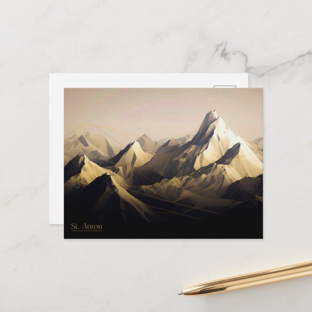 Carte Postale Saint Anton Dusk (Devant/Arrière en situation)