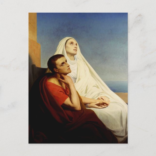 Carte Postale Saint Augustin et Sainte Monique (Devant)