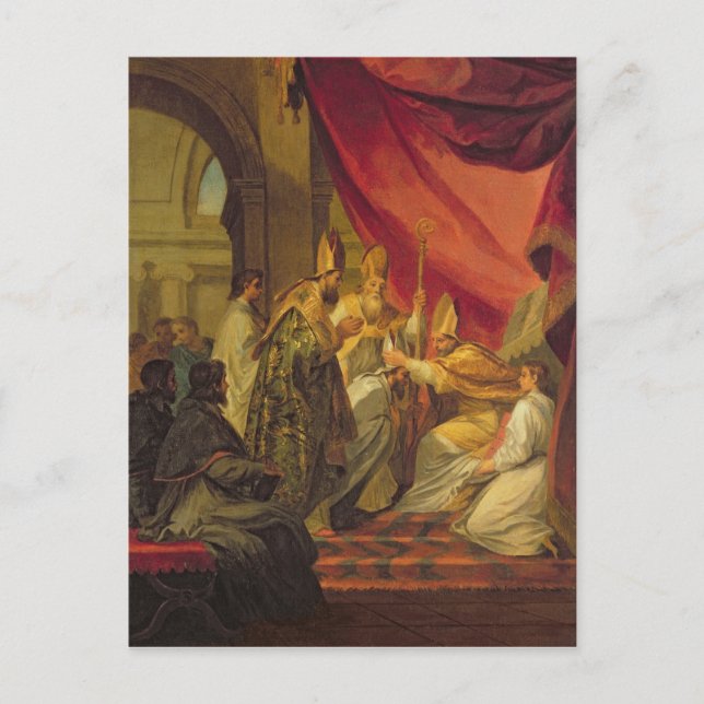 Carte Postale Saint Augustin ordonnée comme évêque (Devant)