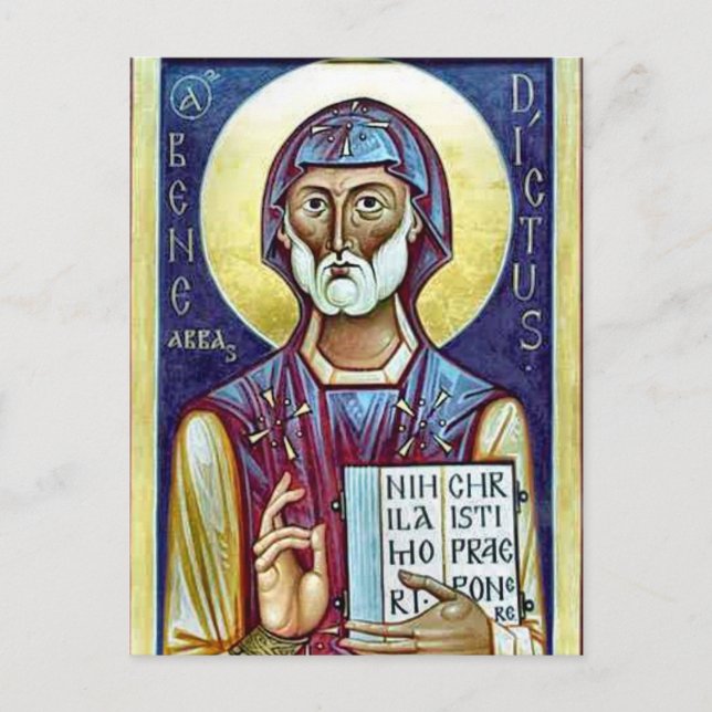 Carte Postale Saint Benoît de Nursia Orthodoxe (Devant)