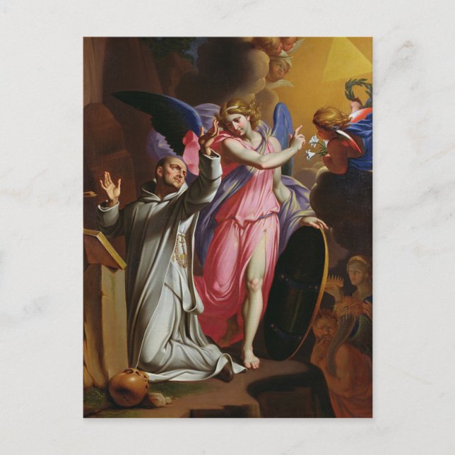 Carte Postale Saint Bruno à la prière, 1671 (Devant)