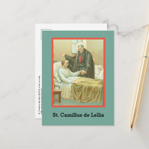 Carte Postale Saint Camille réconfortant une malade (M 021)
