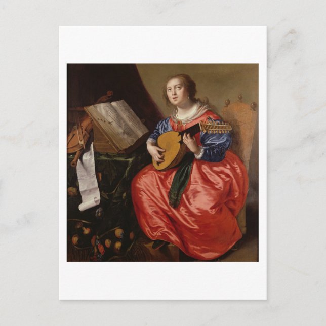 Carte Postale Saint Cecilia (huile sur toile) (Devant)