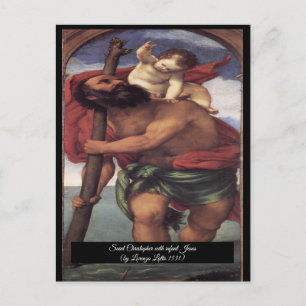 Carte Postale Saint Christophe avec l'Enfant Jésus
