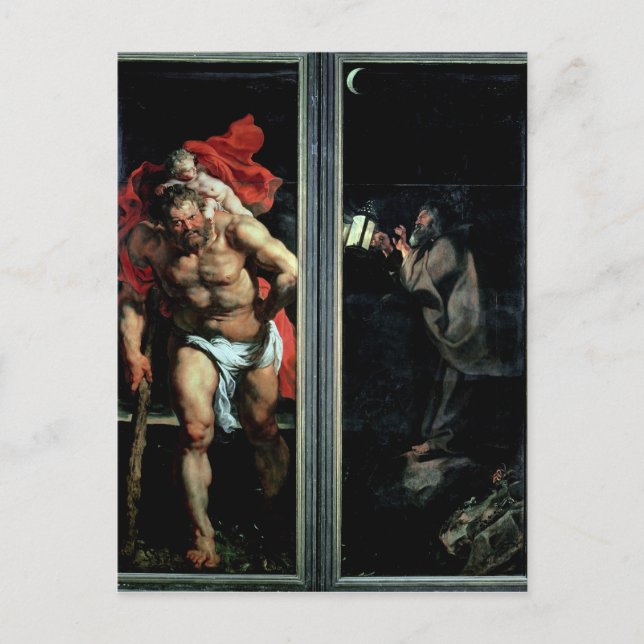 Carte Postale Saint Christopher et l'ermite (Devant)