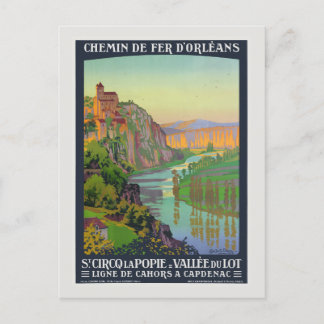 Carte Postale Saint-Cirq-Lapopie Poster vintage 1914