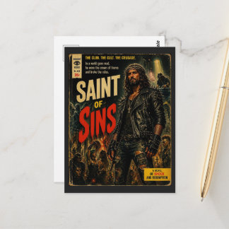 Carte Postale Saint des Péchés Faux Couverture de Livre Jésus