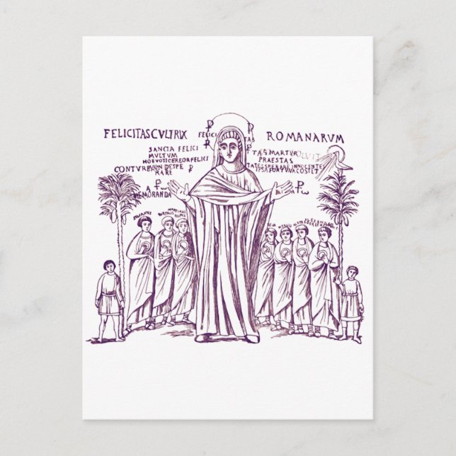 Carte Postale Saint Felicitas de Rome et sept fils (Devant)
