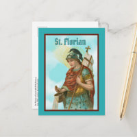 Saint Florian avec seau (Ciel clair; M 019) Postc