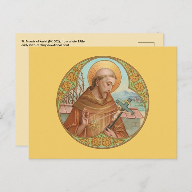 Carte postale Saint François d'Assise (BK 002) (Devant / Derrière)