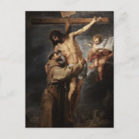 Saint François d'Assise embrassant le Christ par M