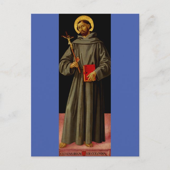 Carte Postale Saint François d'Assise par Antoniazzo Romano (Devant)